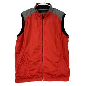 Mizuno Pro Collection Mens Red Gray Lightweight Windlite Technology Vest Size M